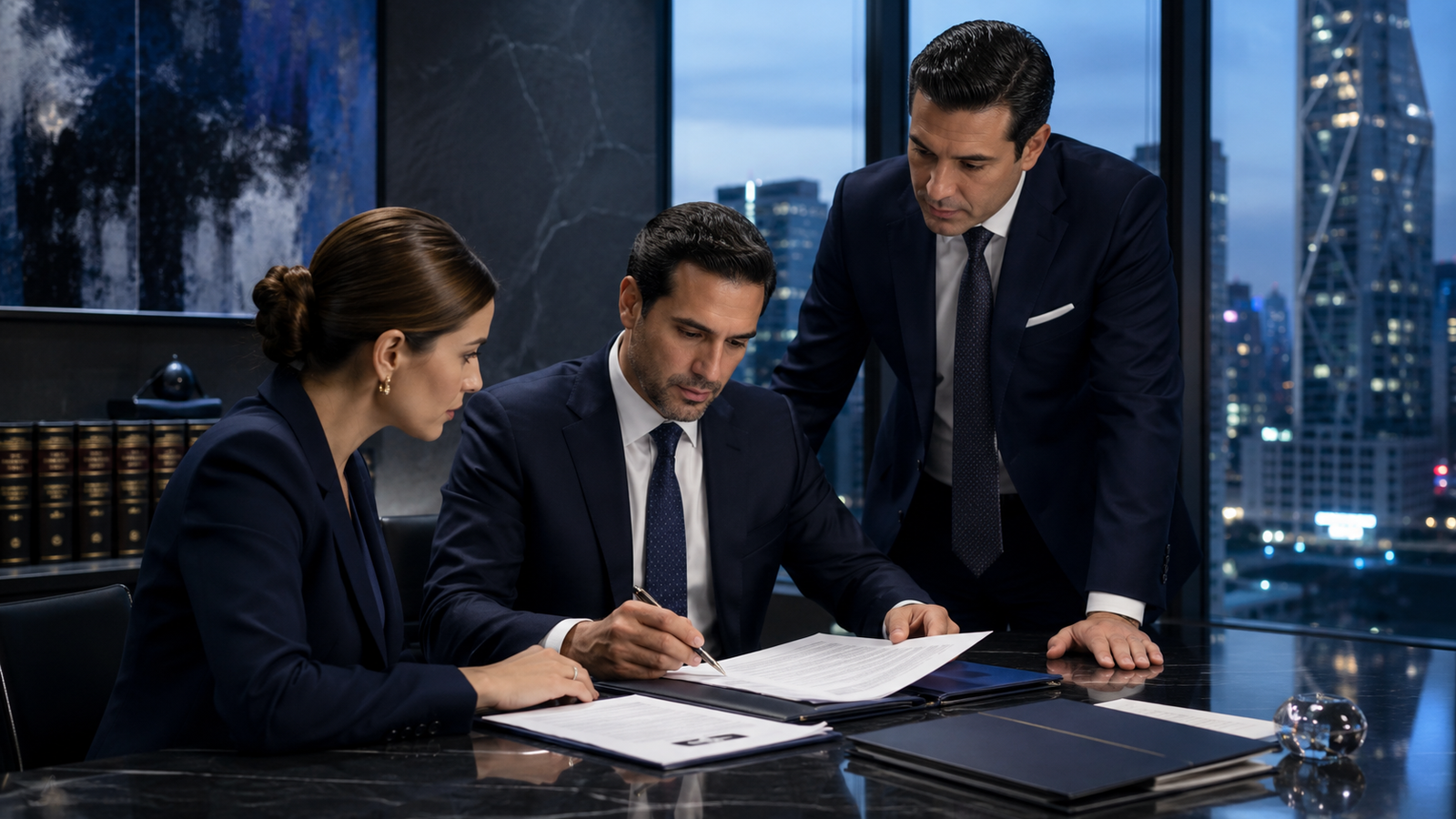 Abogado mercantil en CDMX revisando documentos corporativos y contratos para empresas